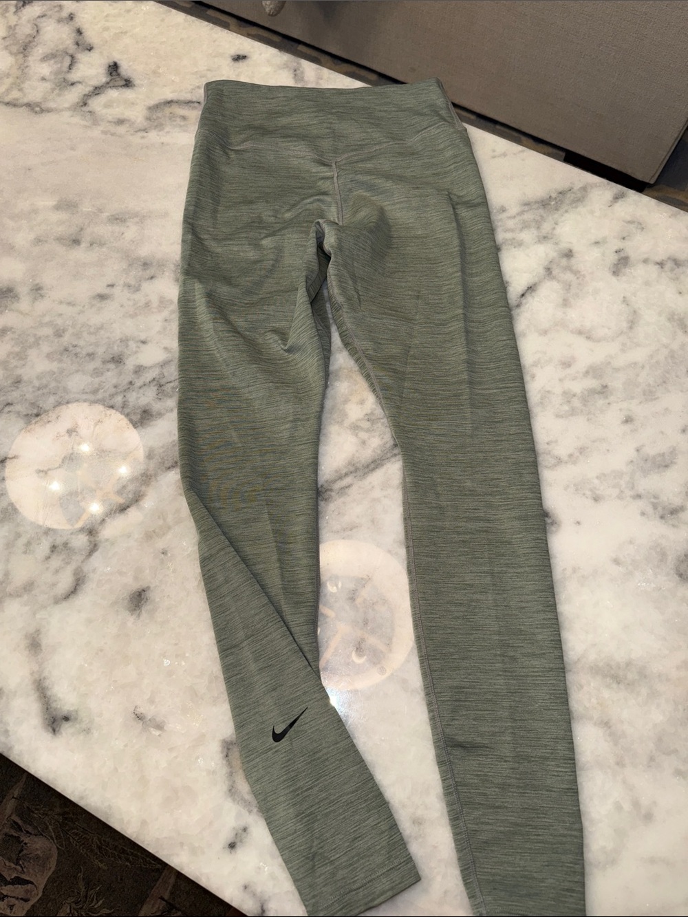 Nike Heather Green Performance Leggings